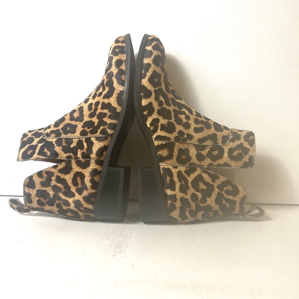 Franco Sarto Leopard Print Ankle Boots - Picture 5 of 11